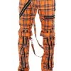 Tripp Bondage Pants [Orange Plaid] -Alchemy Store IS267MP ORGPLD F