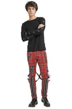 Tripp Mens Punk Bondage Pants [Red Plaid] -Alchemy Store IS674MP REDPLD FL 1622x 7ba6fce2 a213 4b2a 8325 4943c536124b