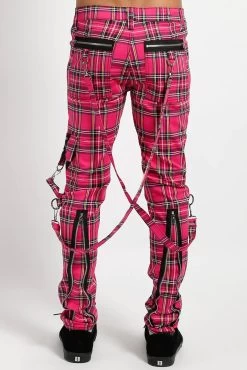 Tripp NYC Classic Slim Leg Bondage Pants [PINK PLAID] -Alchemy Store IS674MP PINKPLD B 1000x f97b0ac8 f64a 4fd8 9df9 47e5cb7123b1