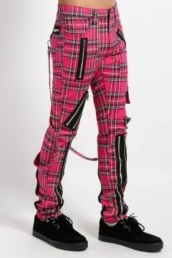 Tripp NYC Classic Slim Leg Bondage Pants [PINK PLAID] -Alchemy Store IS674MP PINKPLD S 1000x 1466e709 9912 4d7f bcbc 6c4120a32c4b