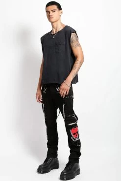 Tripp NYC Skull Bondage Pants [Black/Red Skulls] -Alchemy Store IS7118M BLKRED FULL 1000x 6ac13370 a5f4 4dea 86b1 40e1b844a849