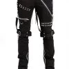 Tripp Studded Bondage Pants [Black] -Alchemy Store IS7329M BLK F 2