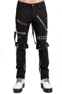 Tripp Studded Bondage Pants [Black]