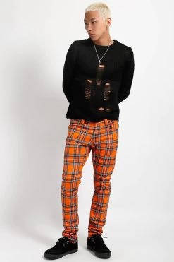 Tripp NYC Rocker Jeans [Orange Plaid] -Alchemy Store IS7374P ORGPLD FULL 1000x 3ce6a042 14bf 49c7 a17d ea49abb28a72