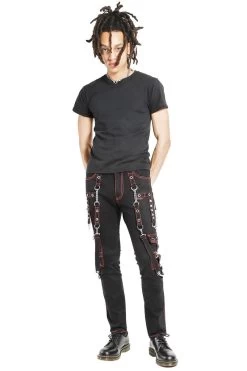 Tripp NYC No Excuses Bondage Pants [Black/Red] -Alchemy Store IS7430M BLKRED FL 5364dee5 929e 4308 8d5d c1140822a448