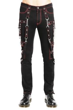 Tripp NYC No Excuses Bondage Pants [Black/Red]