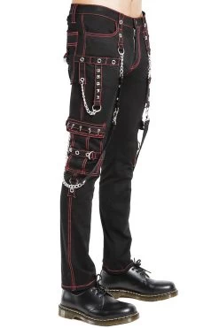 Tripp NYC No Excuses Bondage Pants [Black/Red] -Alchemy Store IS7430M BLKRED S dca6d6db d787 4eca 8a2b 2ebf39bc917e