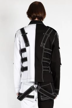 Tripp Split Pilot Jacket [Black/White] -Alchemy Store IS7571M BLACKWHITE B