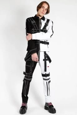 Tripp Split Pilot Jacket [Black/White] -Alchemy Store IS7571M BLACKWHITE FULL