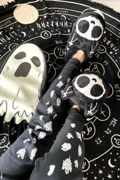 Skelekitty Slippers -Alchemy Store Mens Horror Slippers