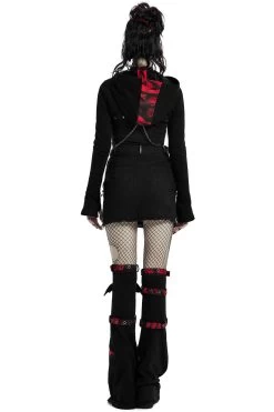 Little Black Raincloud Mini Skirt -Alchemy Store Occult Black Denim Skirt