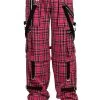 Tripp NYC Strap To Strap Pants [PINK PLAID]