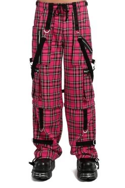 Tripp NYC Strap To Strap Pants [PINK PLAID]