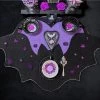 Purple Bat Heart Rug -Alchemy Store Pastel Goth Home Decor
