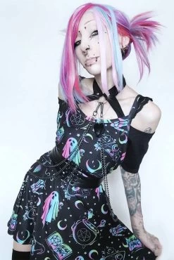 OMG! Ghosts Skater Dress -Alchemy Store Pastel Goth Skater Dress