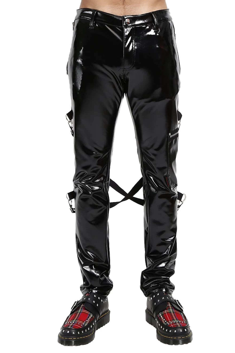 Tripp Mens Vinyl PVC Skinny Bondage Pants 3 Tripp Mens Vinyl PVC Skinny Bondage Pants
