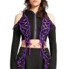 Tripp NYC Lolita Crop Hoody [Black/Purple]