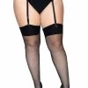LEG AVENUE Vamp Fishnet Thigh Highs [PLUS SIZE] -Alchemy Store Sexy Thigh Highs