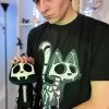 Skelekitty Tee [Multiple Styles Available] -Alchemy Store Skeleton Cat SHirt