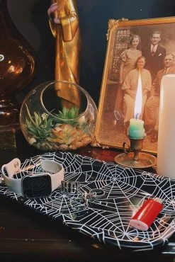 Spiderweb Big Tin Tray -Alchemy Store Spiderweb Tray