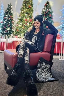 Heavy Metal Snowmen Leggings -Alchemy Store Spooky Christmas Leggings