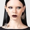Vicious Web Hoop Earrings -Alchemy Store VICIOUS WEB HOOP EARRINGS W B 63