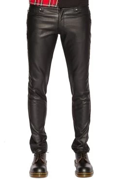 Tripp Mens Faux Leather / Vegan Pleather Pants