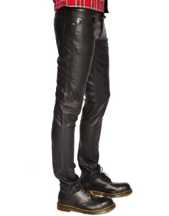 Tripp Mens Faux Leather / Vegan Pleather Pants -Alchemy Store VX7281M BLK S