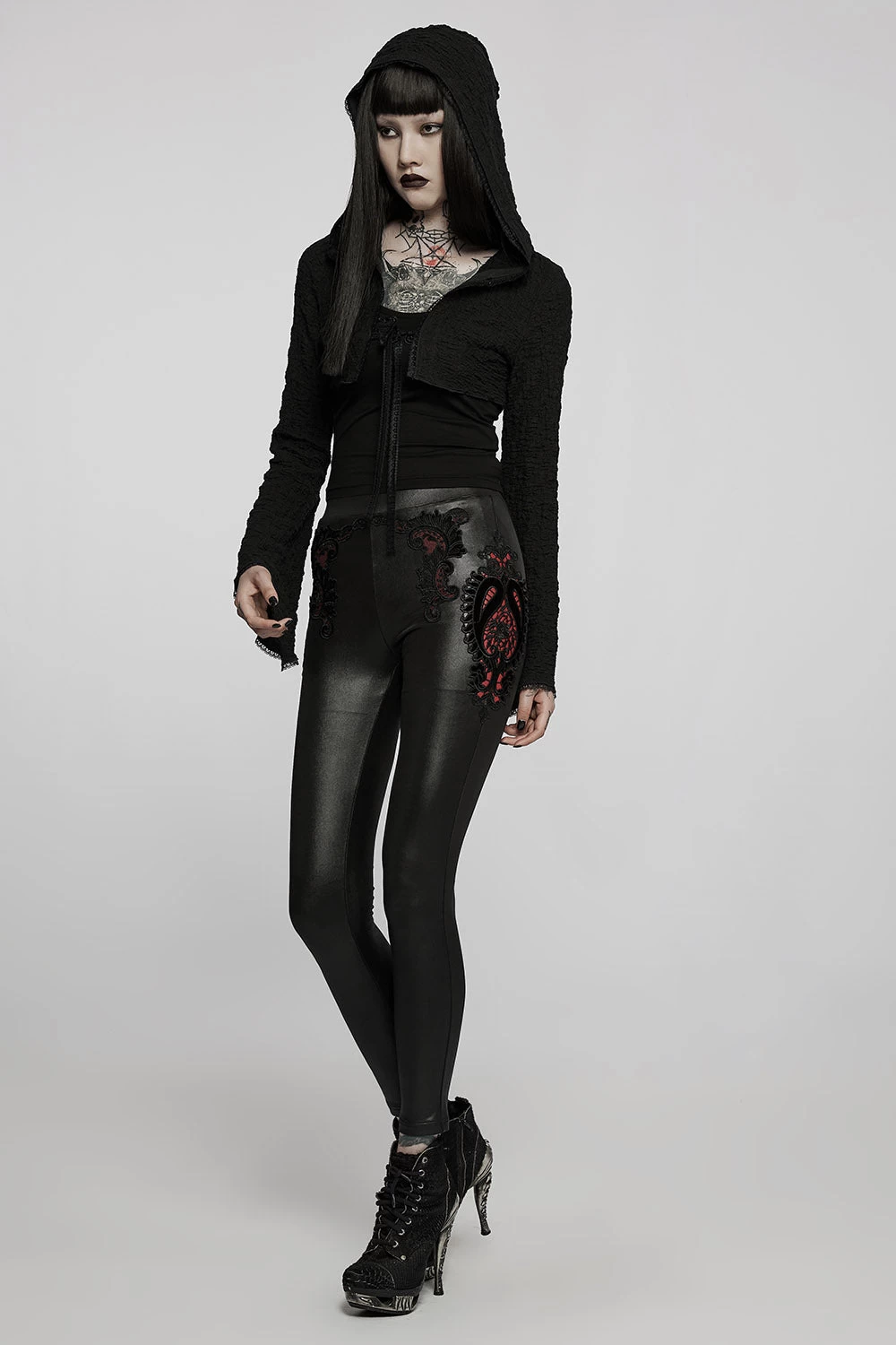 Liquid Lace Wet Look Leggings 7 Liquid Lace Wet Look Leggings - Image 5