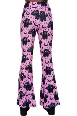 Vampurr The Vampire Cat Hellz Bellz Bell Bottoms -Alchemy Store Womens Kawaii Bell Bottoms