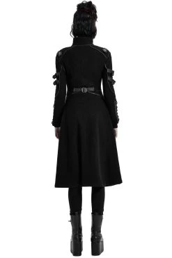 Midnight Militia Gothic Coat [BLACK] -Alchemy Store Womens winter goth coat