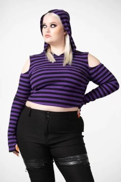 Zephyr Hooded Top [PURPLE] -Alchemy Store ZEPHYR HOODED TOP PURPLE PLUS W