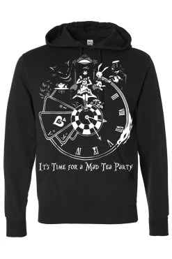 Alice In Wonderland Clock Hoodie [Zipper Or Pullover] -Alchemy Store alice clock pullover hoodie resize