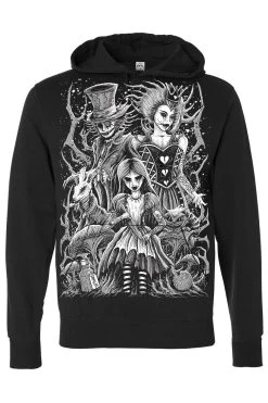 Malice In Wonderland Hoodie [Zipper Or Pullover] -Alchemy Store alice in wonderand pullover hoodie resize