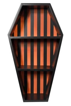 Striped Coffin Shelf [PUMPKIN/BLACK]