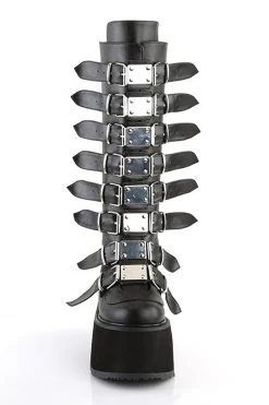 Queen Of The DAMNED-318 Boots [Black Vegan Leather] -Alchemy Store damned 318 bvl01 grande 14701ef2 7515 4611 8142 d625ef48bbc6