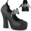 Nocturnal Creepture Mary Janes DEMON18 [Black Vegan Leather]