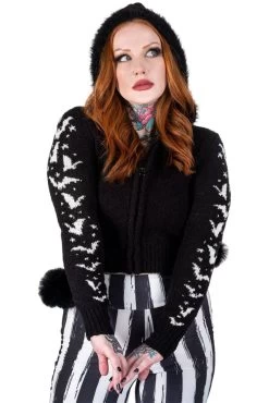 Stars And Bats Zip Up Cardigan Sweater -Alchemy Store eteterterter