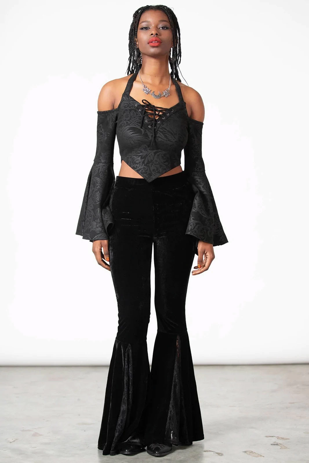 Periwinkle Halter Crop Top 4 Periwinkle Halter Crop Top - Image 2