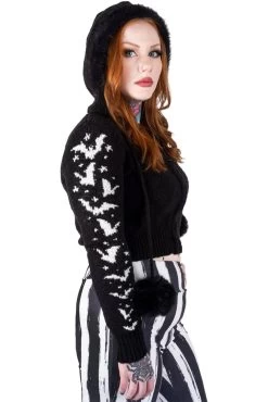 Stars And Bats Zip Up Cardigan Sweater -Alchemy Store gdffdddd