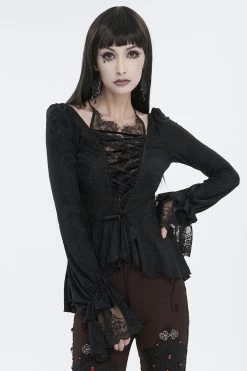 Romantic Goth Ruffles Top -Alchemy Store goth stores like killstar