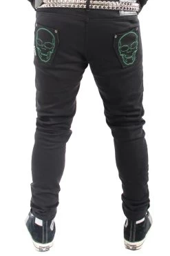 Skeleton Jeans [Unisex] [Green Bone] -Alchemy Store green skeleton jeans