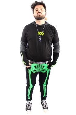 Skeleton Jeans [Unisex] [Green Bone] -Alchemy Store green skeleton jeans2