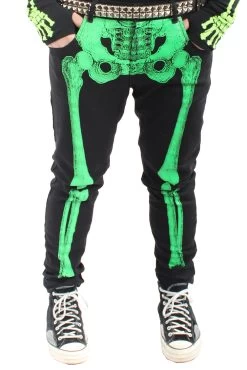 Skeleton Jeans [Unisex] [Green Bone] -Alchemy Store green skeleton jeans4