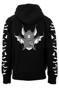 Taxidermy Bat Hoodie W/ Bat Sleeves [Zipper Or Pullover]