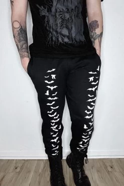 Vampire Bat Joggers [White Bats] -Alchemy Store jogger1 a82c3bb6 cadd 4f90 a6c3 de8a6c150168