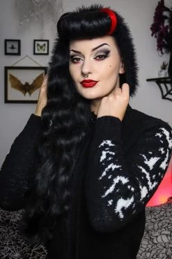 Stars And Bats Zip Up Cardigan Sweater