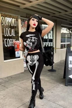 Skeleton White Bone Jogger Pants [UNISEX] -Alchemy Store kfhurjltergs