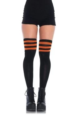 LEG AVENUE Sinful Stripes Thigh Highs [Multiple Colors]