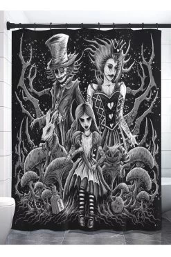 Malice In Wonderland Shower Curtain